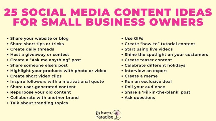 Social Media Content Ideas